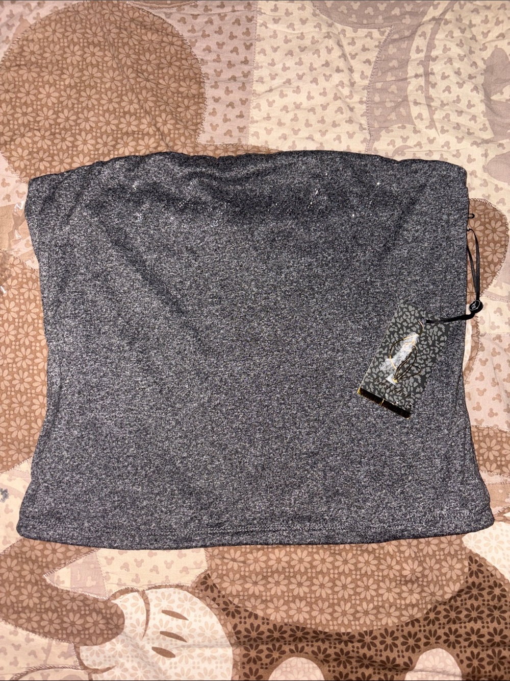 Baby Phat Sparkle Gray Tube Mini Skirt